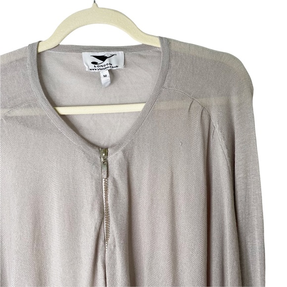 Y London Zipper Oversized Flowy Cardigan Lagenlook Medium - Picture 5 of 8